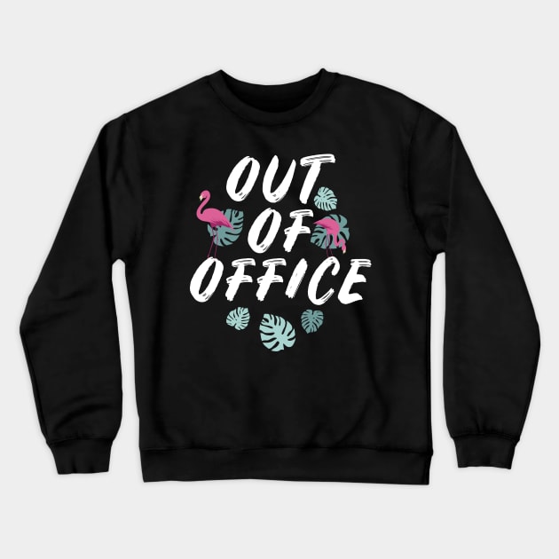 Out of Office Flamingo Summer Crewneck Sweatshirt by holger.brandt